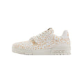 Louis Vuitton Trainer Grained Calf Leather Leopard Print Low-Top Sneakers in Light Beige – WoUnisex