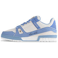Louis Vuitton Trainer Leather Lace-Up Low-Top Sneakers in Navy Blue – Unisex
