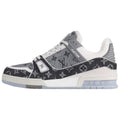 Louis Vuitton Trainer Calf Leather Lace-Up Low-Top Sneakers in Black & White – Unisex