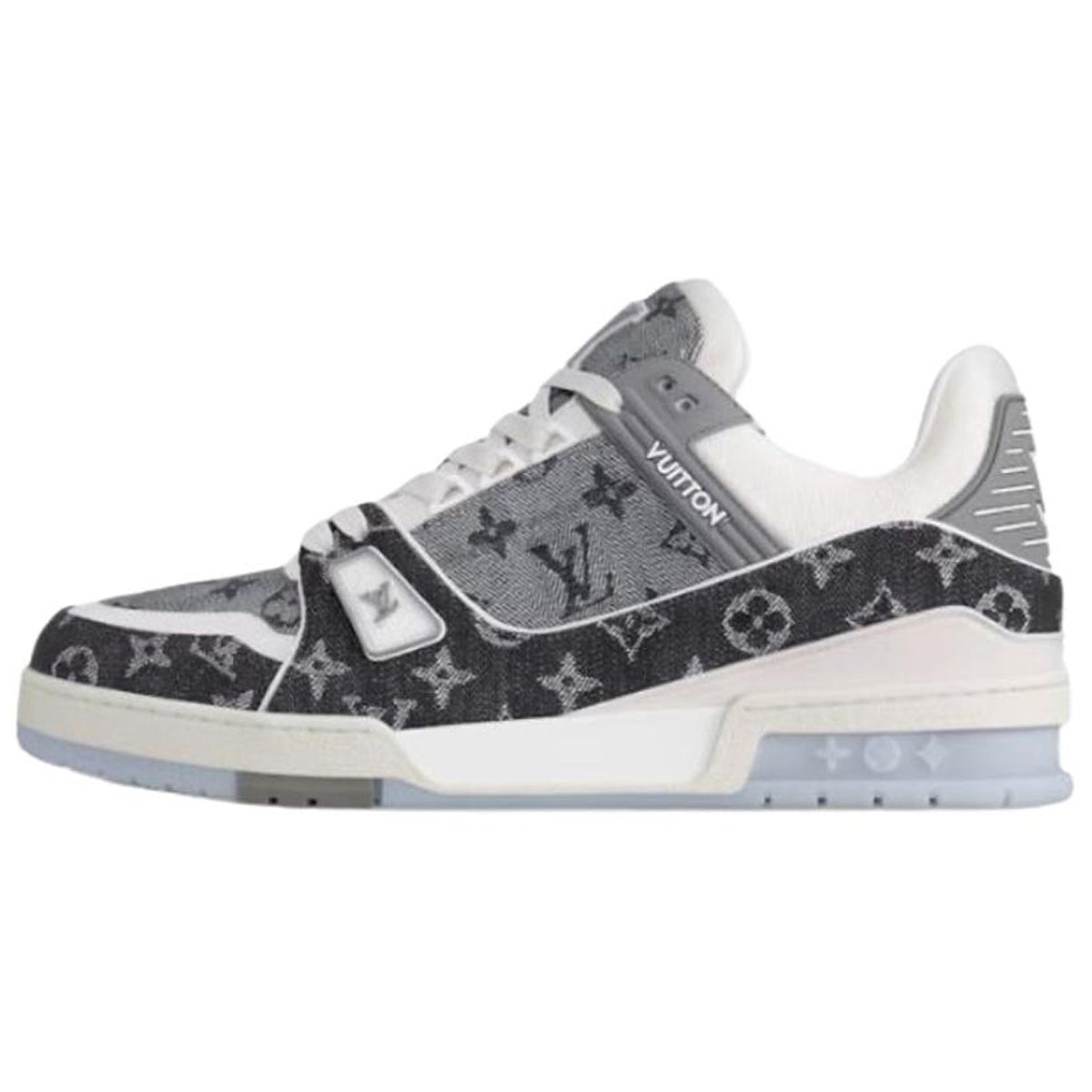 Louis Vuitton Trainer Calf Leather Lace-Up Low-Top Sneakers in Black & White – Unisex