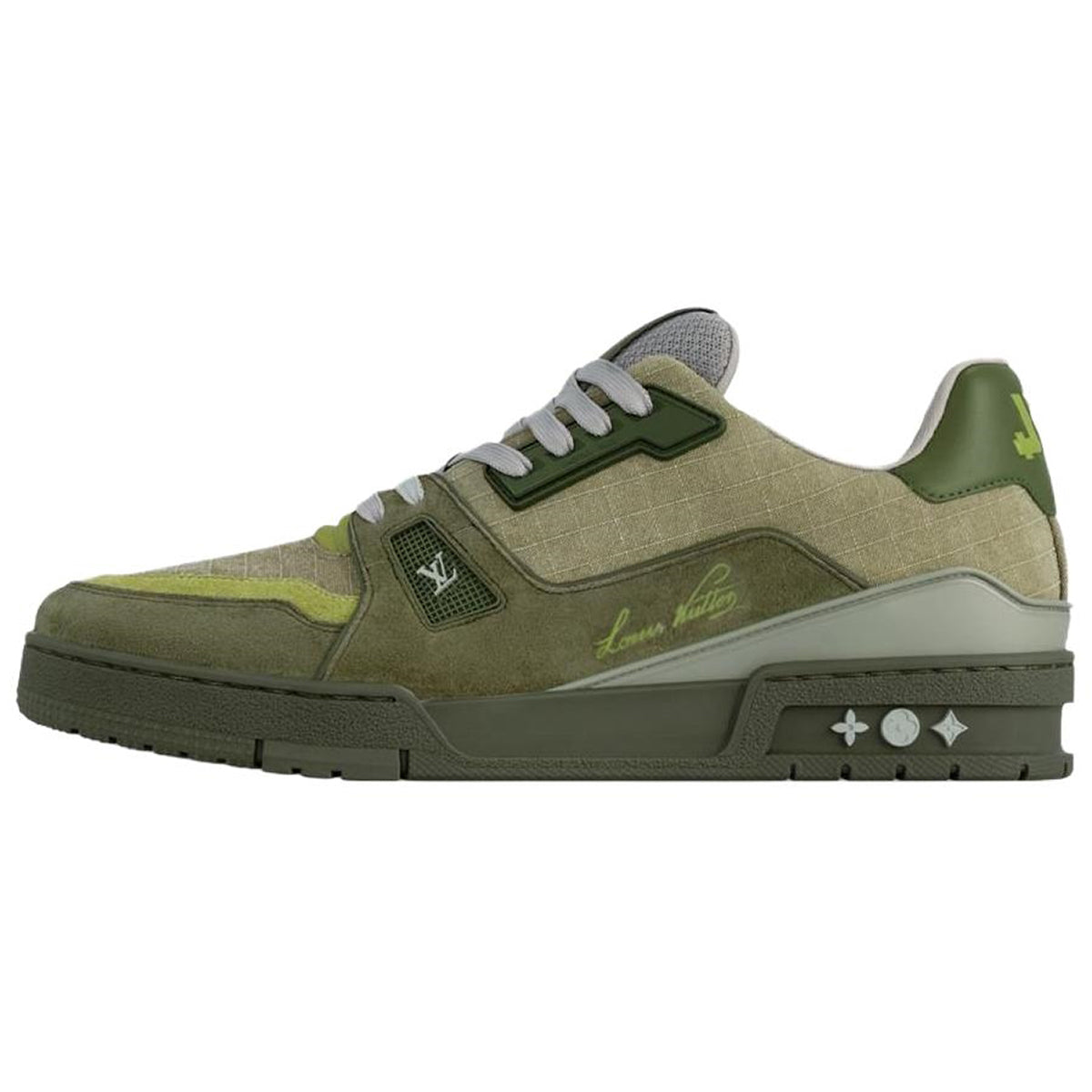 Louis Vuitton Trainer Lace-Up Low-Top Sneakers in Green – Unisex