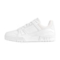 Louis Vuitton Trainer Leather Side Logo Lace-Up Low-Top Sneakers in White – WoUnisex