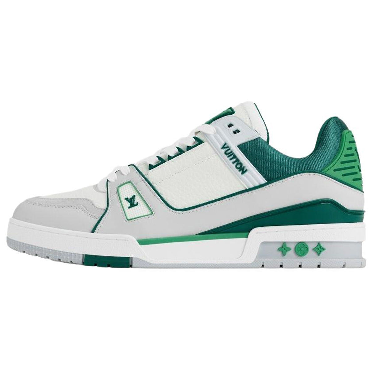 Louis Vuitton Trainer Lace-Up Flat-Sole Low-Top Sneakers in Green – Unisex