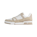 Louis Vuitton Trainer Calf Leather Lace-Up Low-Top Sneakers in Light Beige – Unisex