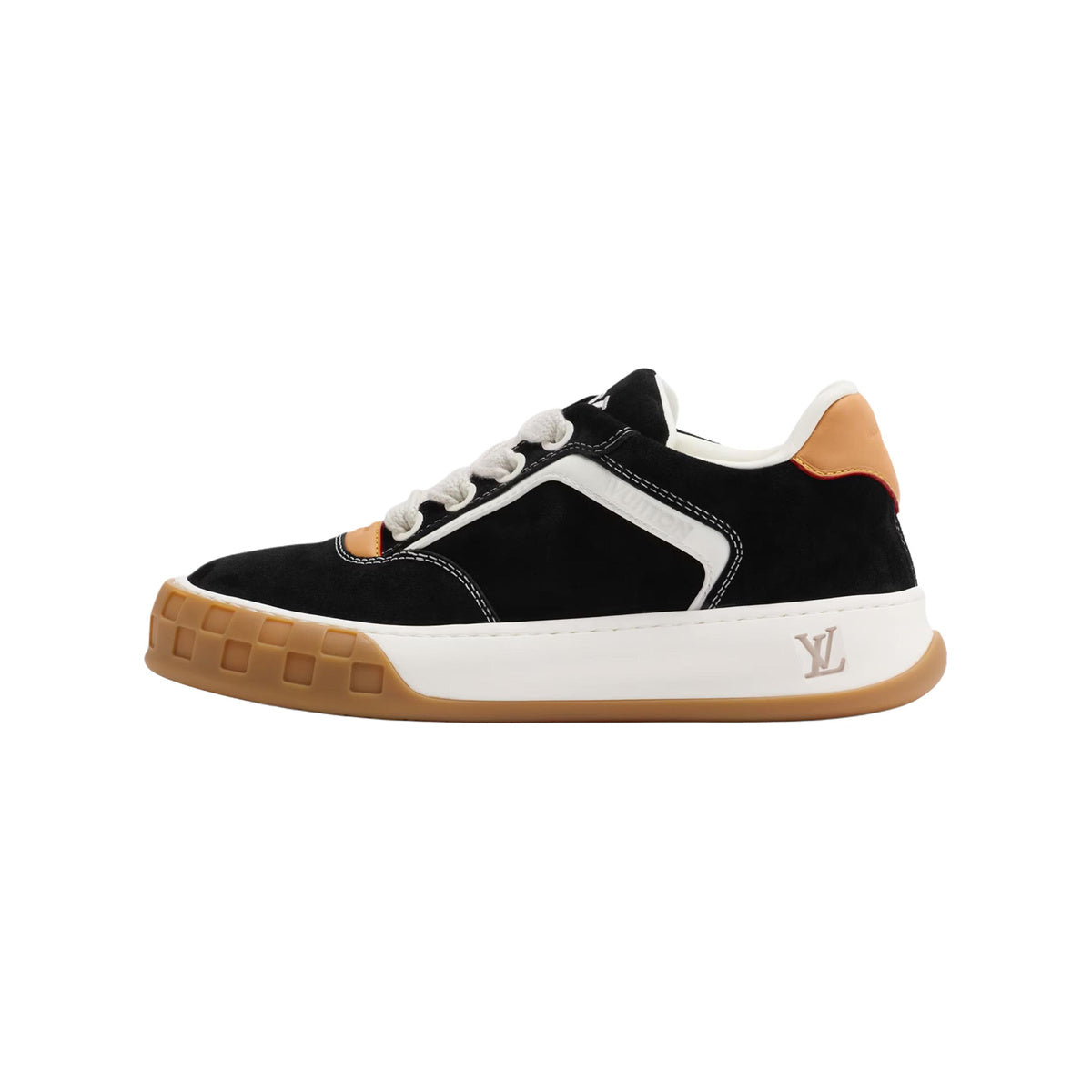 Louis Vuitton LV Tilted Low-Top Sneakers in Black Suede Calf Leather – Unisex