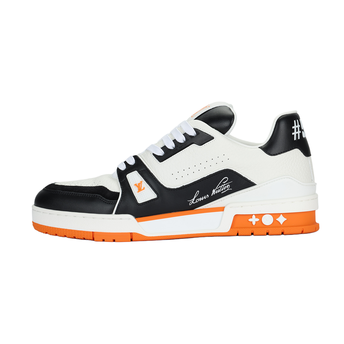 Louis Vuitton Trainer Leather Lace-Up Low-Top Sneakers in Orange – Unisex