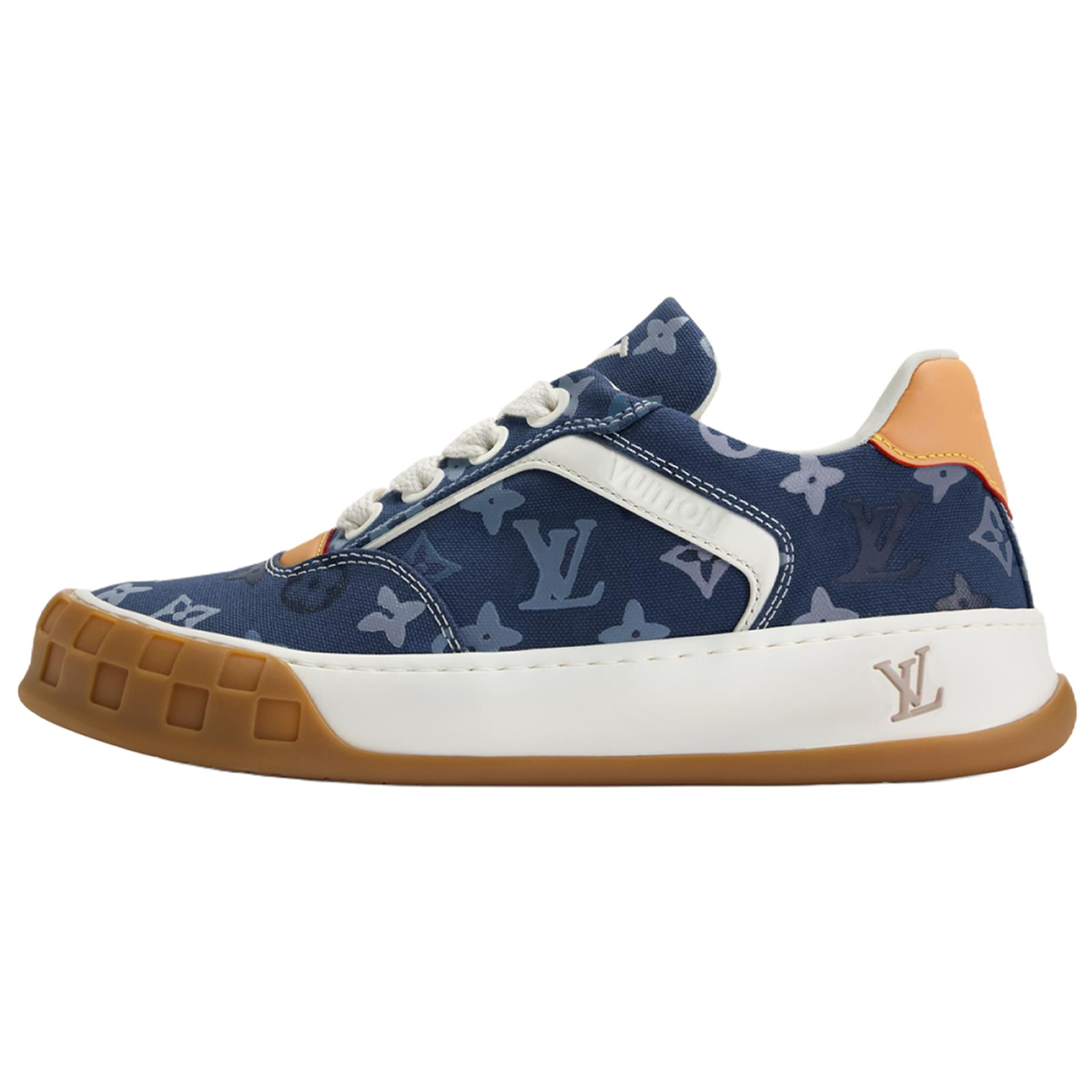 Louis Vuitton Tilted Lace-Up Biscuit-Sole Low-Top Sneakers in Blue – Unisex