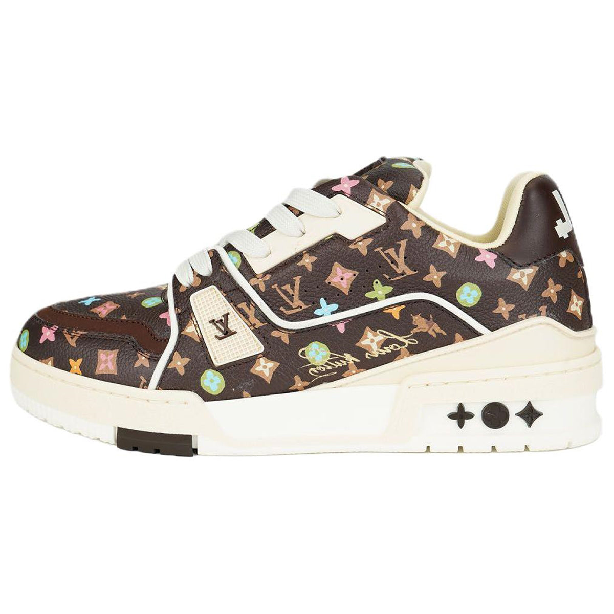 Tyler, Louis Vuitton Trainer Lace-Up Low-Top Sneakers in Brown – Unisex