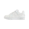 Louis Vuitton Trainer Calf Leather Lace-Up Low-Top Sneakers in Grey & White – WoUnisex