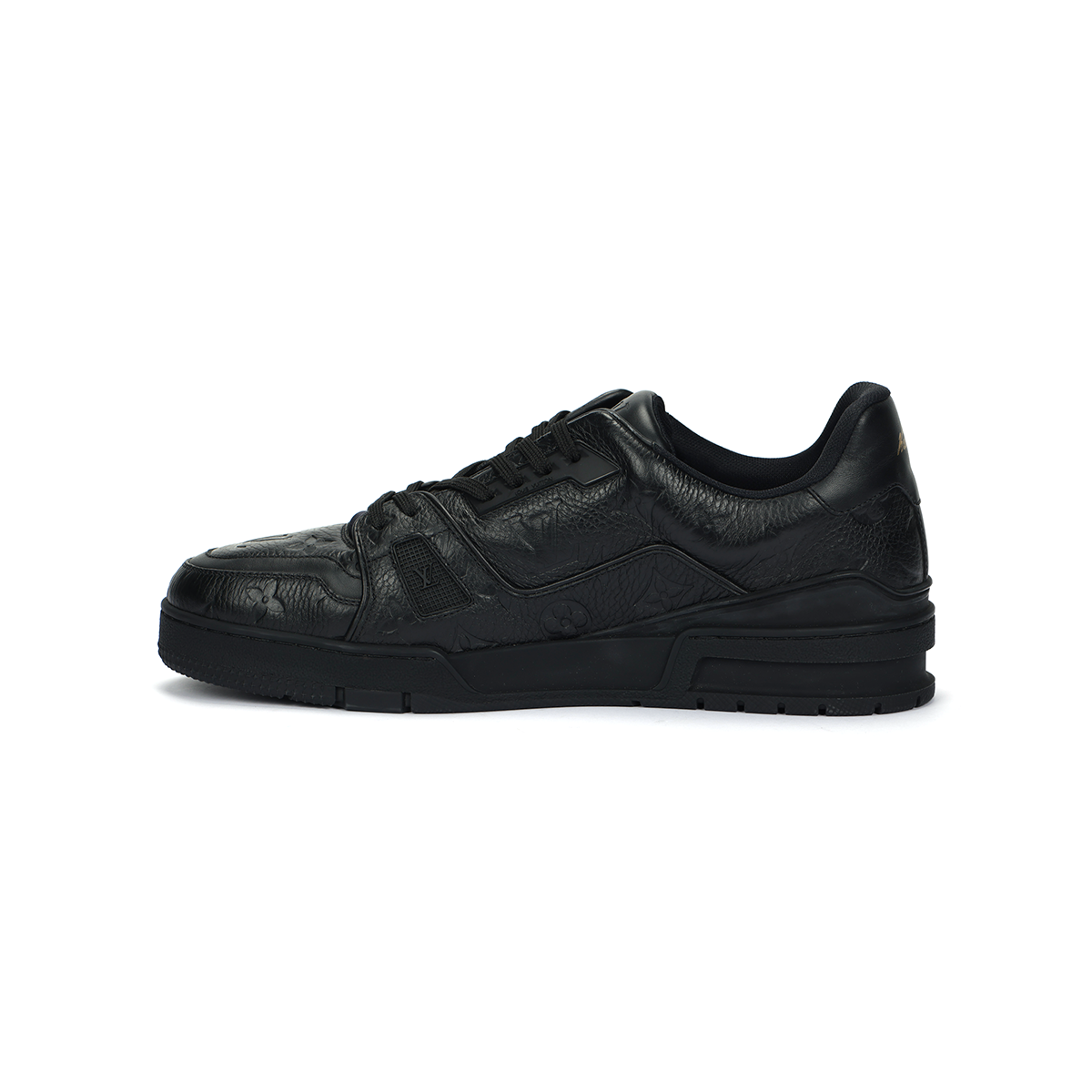 Louis Vuitton Trainer Grainy Calf Leather Lace-Up Low-Top Sneakers