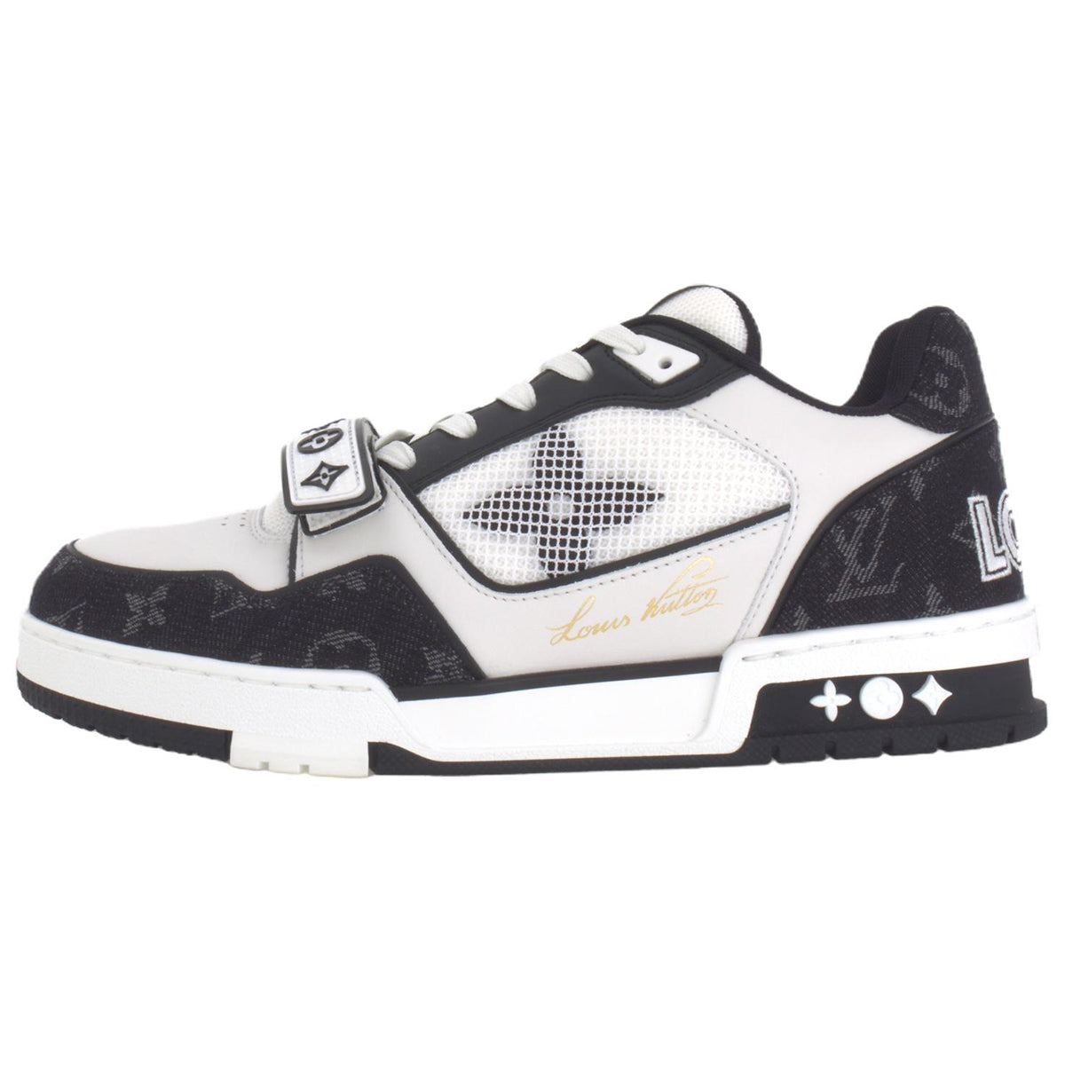 Louis Vuitton LV Trainer Sneaker – Black Monogram / White Leather / Mesh