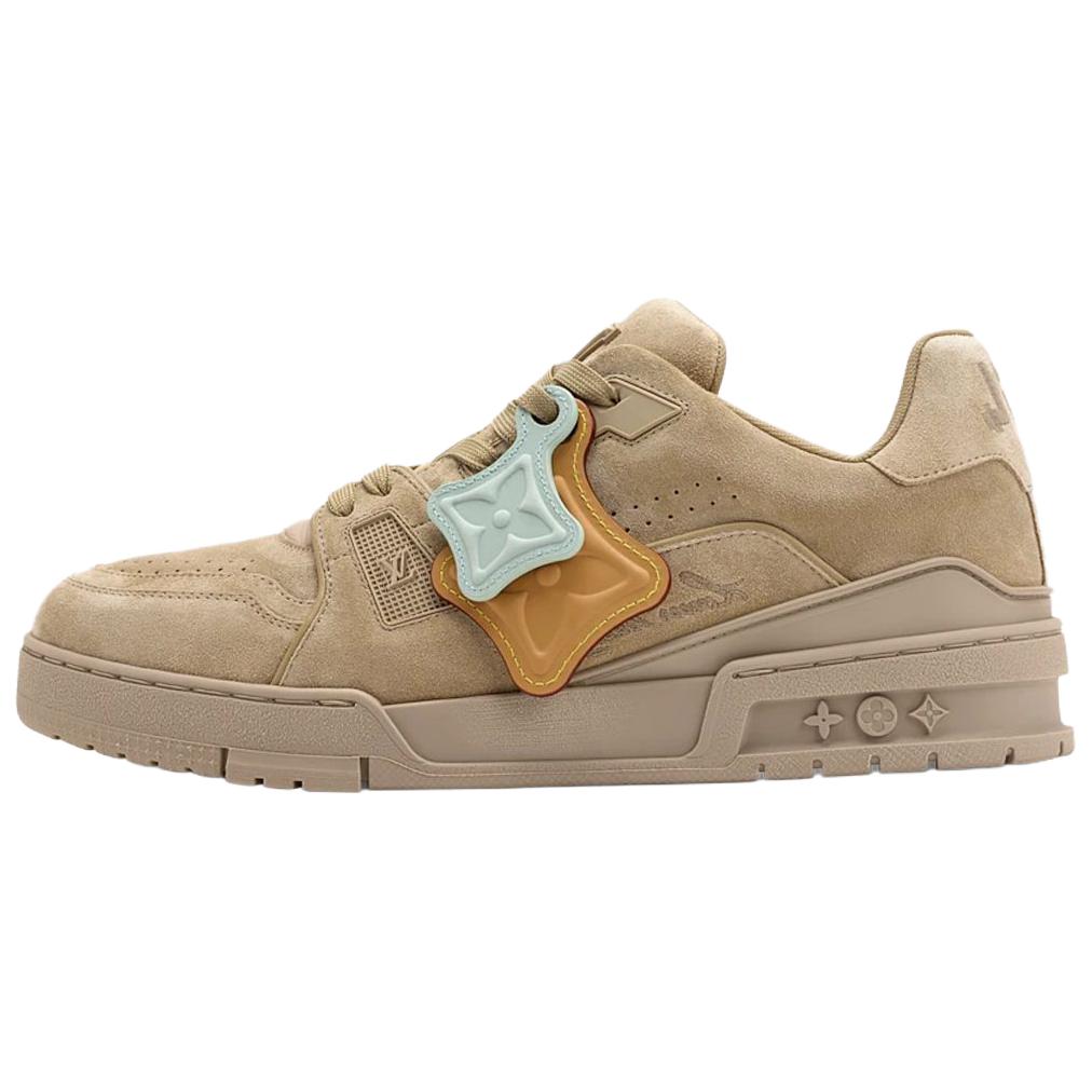 Tyler, the Creator × Louis Vuitton LV Trainer #54 – Beige / Sand with Monogram Charms