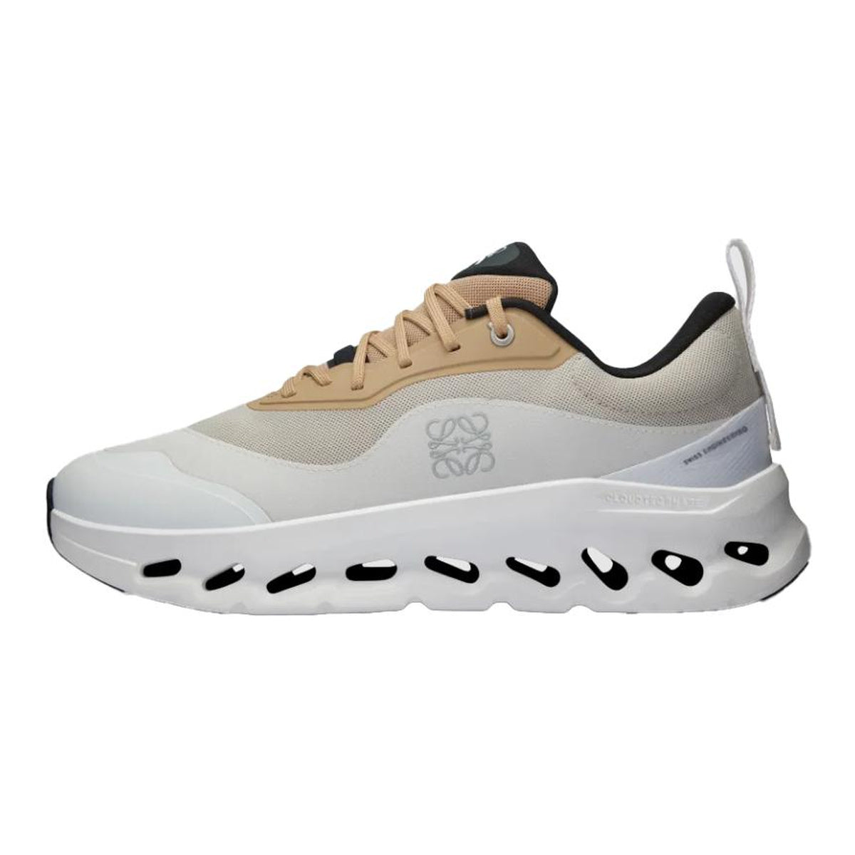 On × LOEWE Cloudmonster Unisex Lifestyle Sneakers – Sand | White