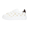 Louis Vuitton Time Out Logo-Print Leather Low-Top Sneakers in White & Gold – WoUnisex