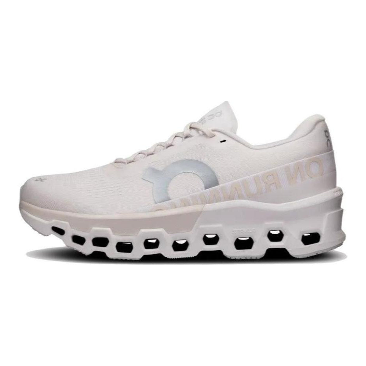 On Cloudmonster Unisex Marathon Running Shoes – Pearl | White