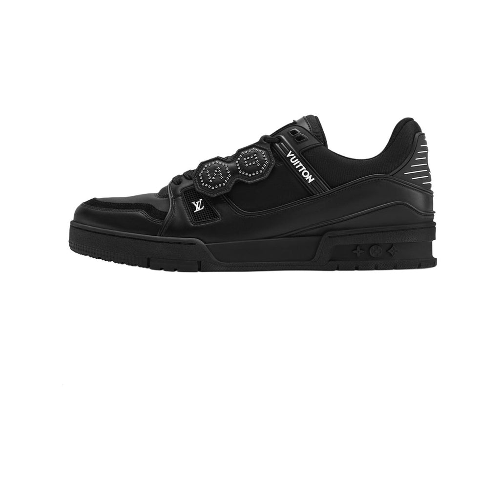 NIGO x Louis Vuitton Trainer FW25 Leather Low-Top Sneakers in Black – Unisex