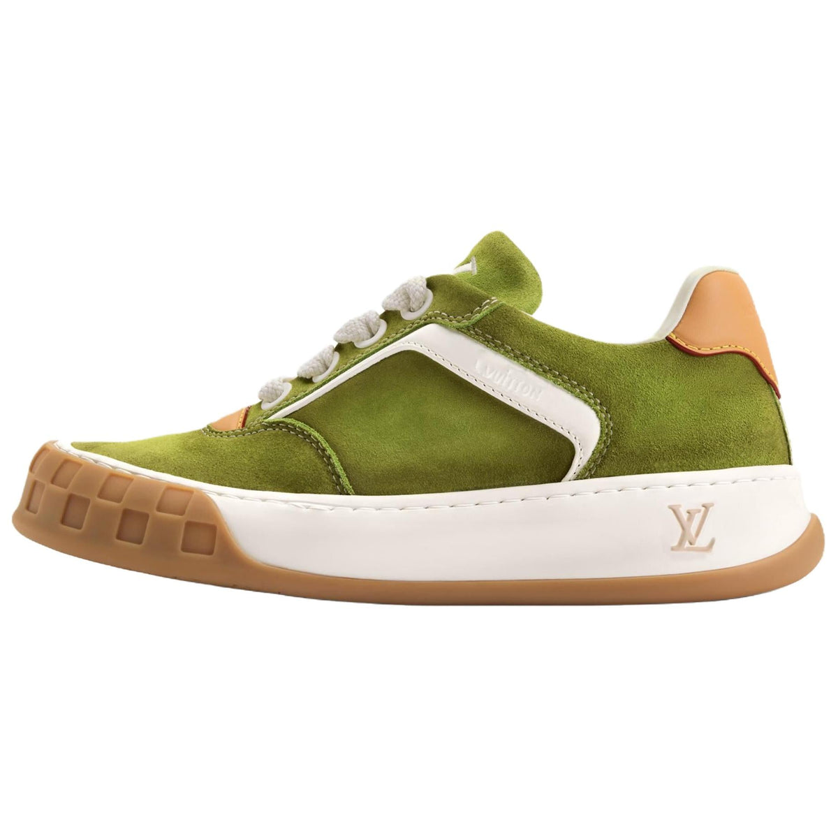 Louis Vuitton Tilted Sneaker – Olive Green / Camel / White / Gum