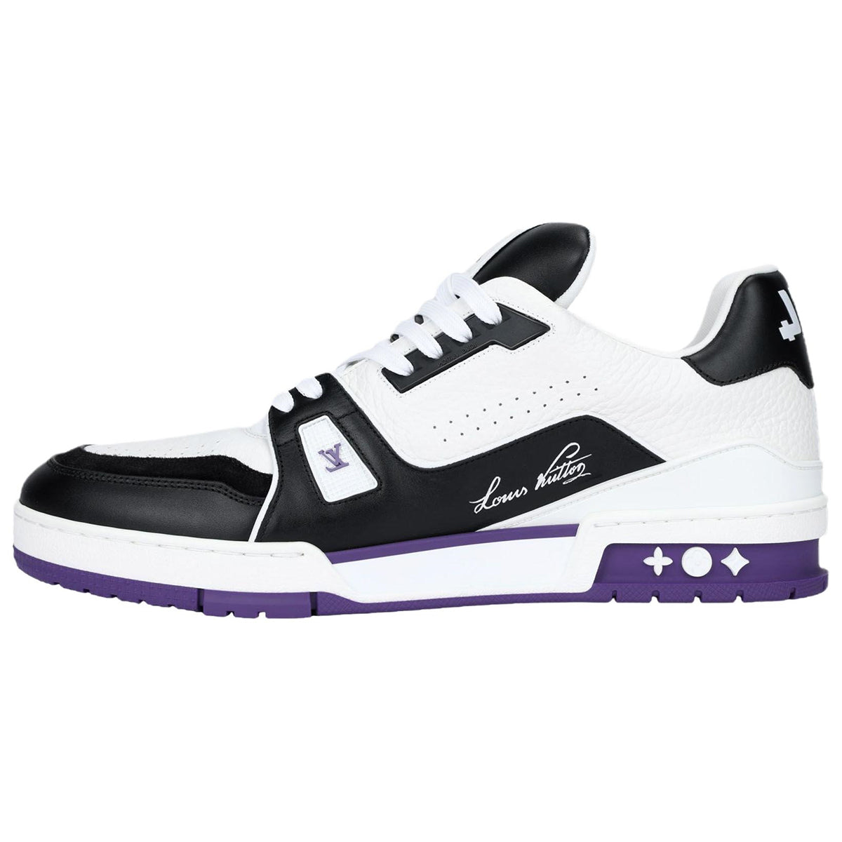 Louis Vuitton Trainer Leather Lace-Up Low-Top Sneakers in Purple – Unisex