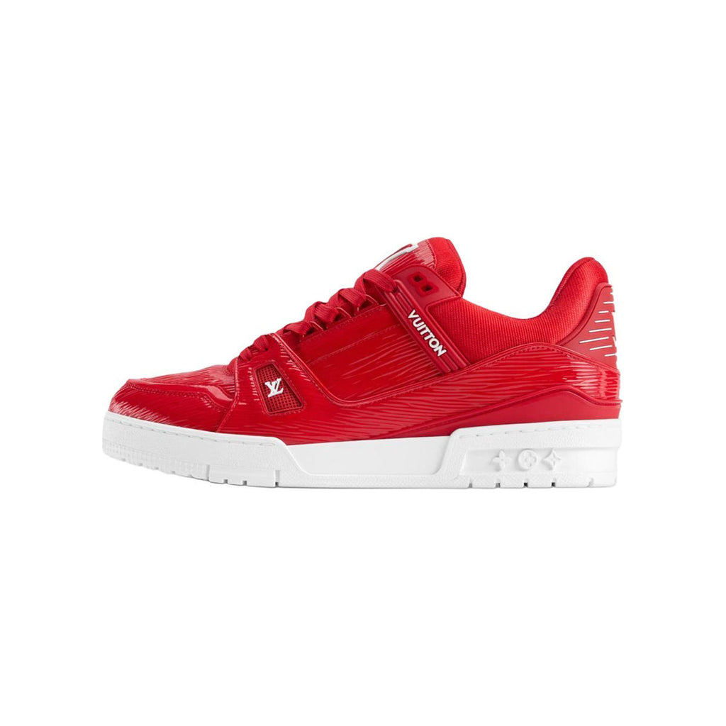Louis Vuitton Trainer Patent Leather Low-Top Sneakers in Red – Unisex