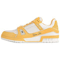 Louis Vuitton Trainer Calf Leather Lace-Up Low-Top Sneakers in Yellow
