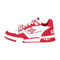 Louis Vuitton Trainer Low-Top Sneakers in White & Red – Unisex