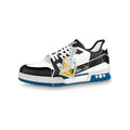 Louis Vuitton Trainer Lace-Up Low-Top Sneakers in Black & Blue – Unisex