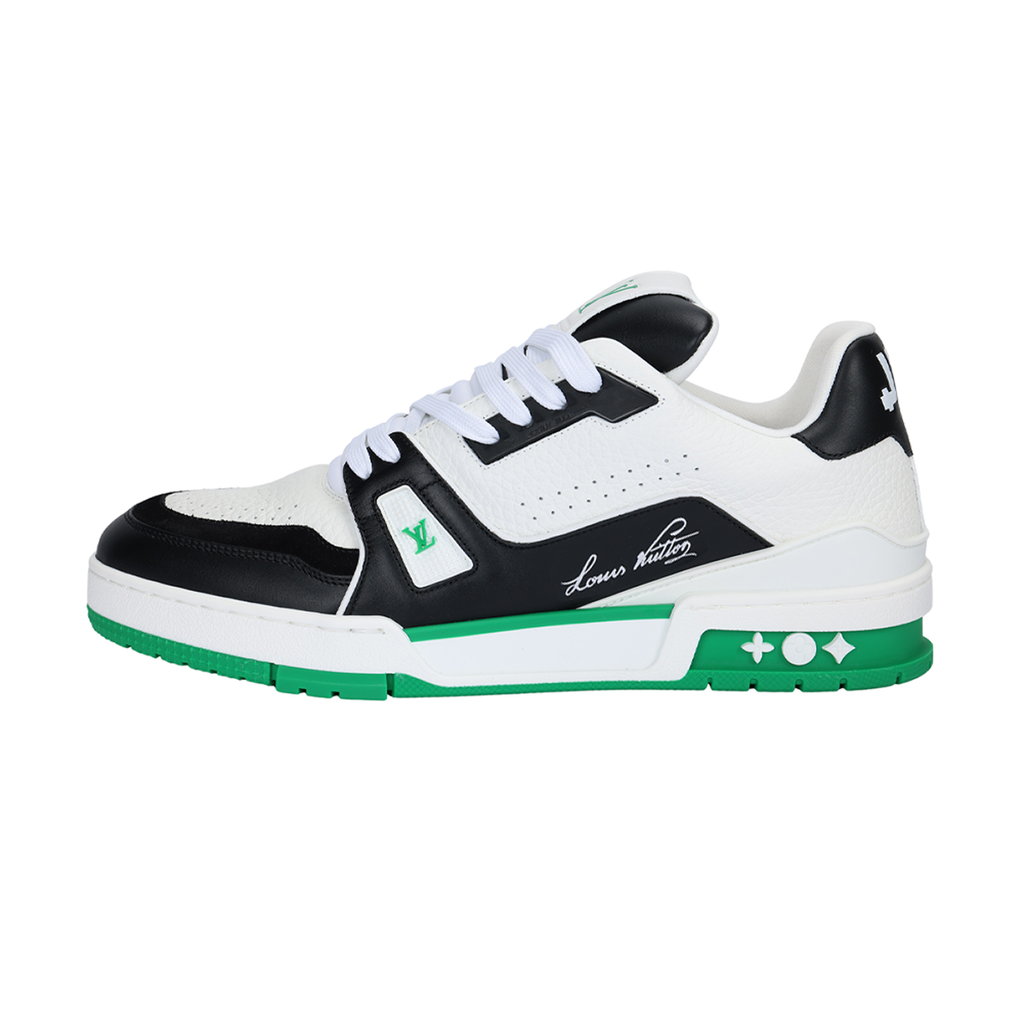 Louis Vuitton Trainer Leather Lace-Up Low-Top Sneakers in Green – Unisex
