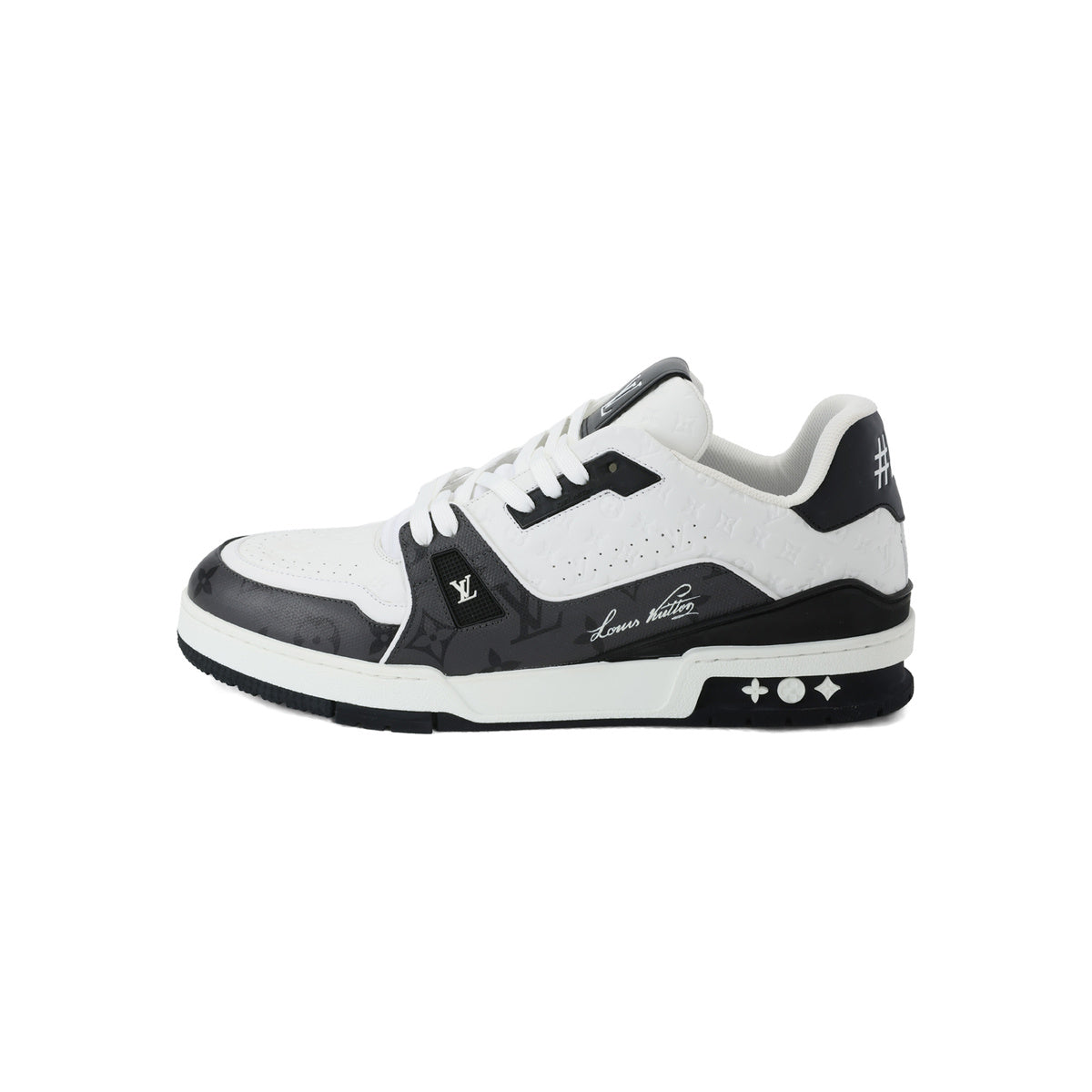 Louis Vuitton Trainer Low-Top Sneakers in White & Black – Unisex