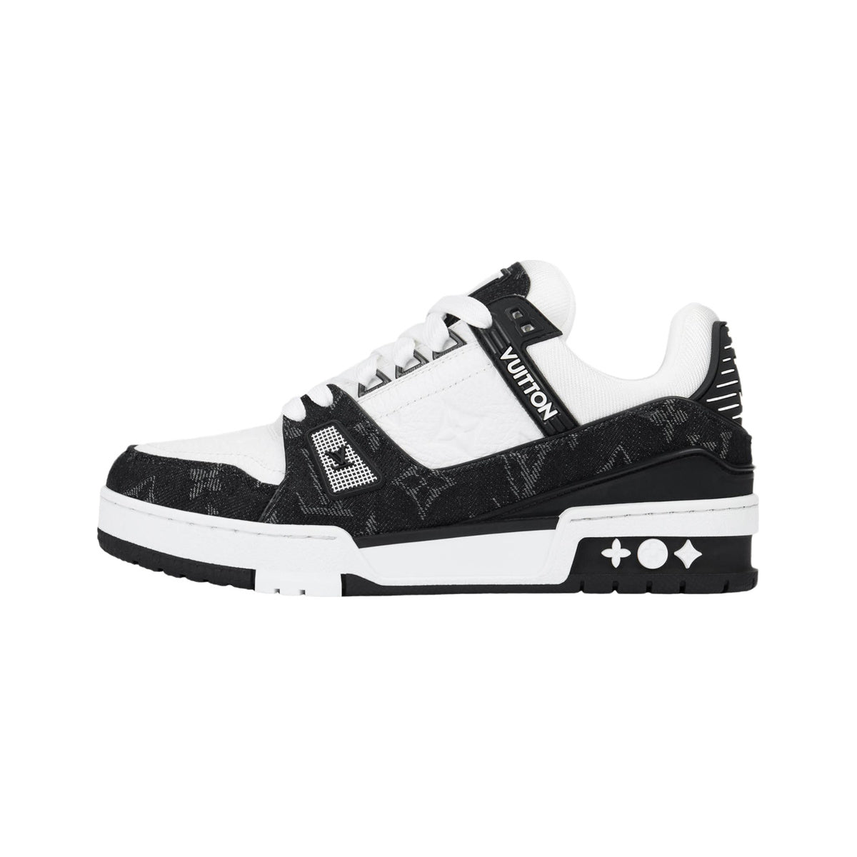 Louis Vuitton Trainer Panda Embossed Print Low-Top Sneakers in Black – Unisex