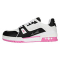 Louis Vuitton Trainer Calf Leather Lace-Up Low-Top Sneakers in Pink