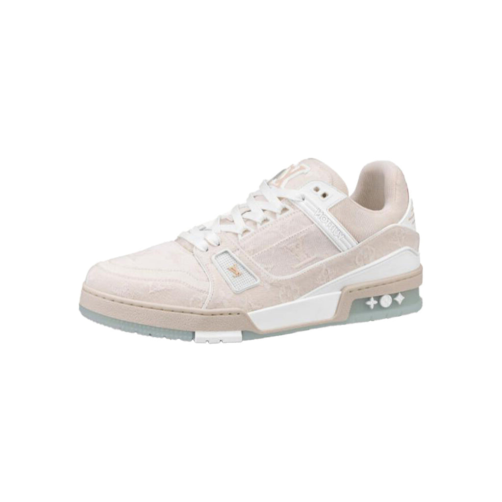 Louis Vuitton Trainer Mesh & Denim Monogram Low-Top Sneakers in White – WoUnisex