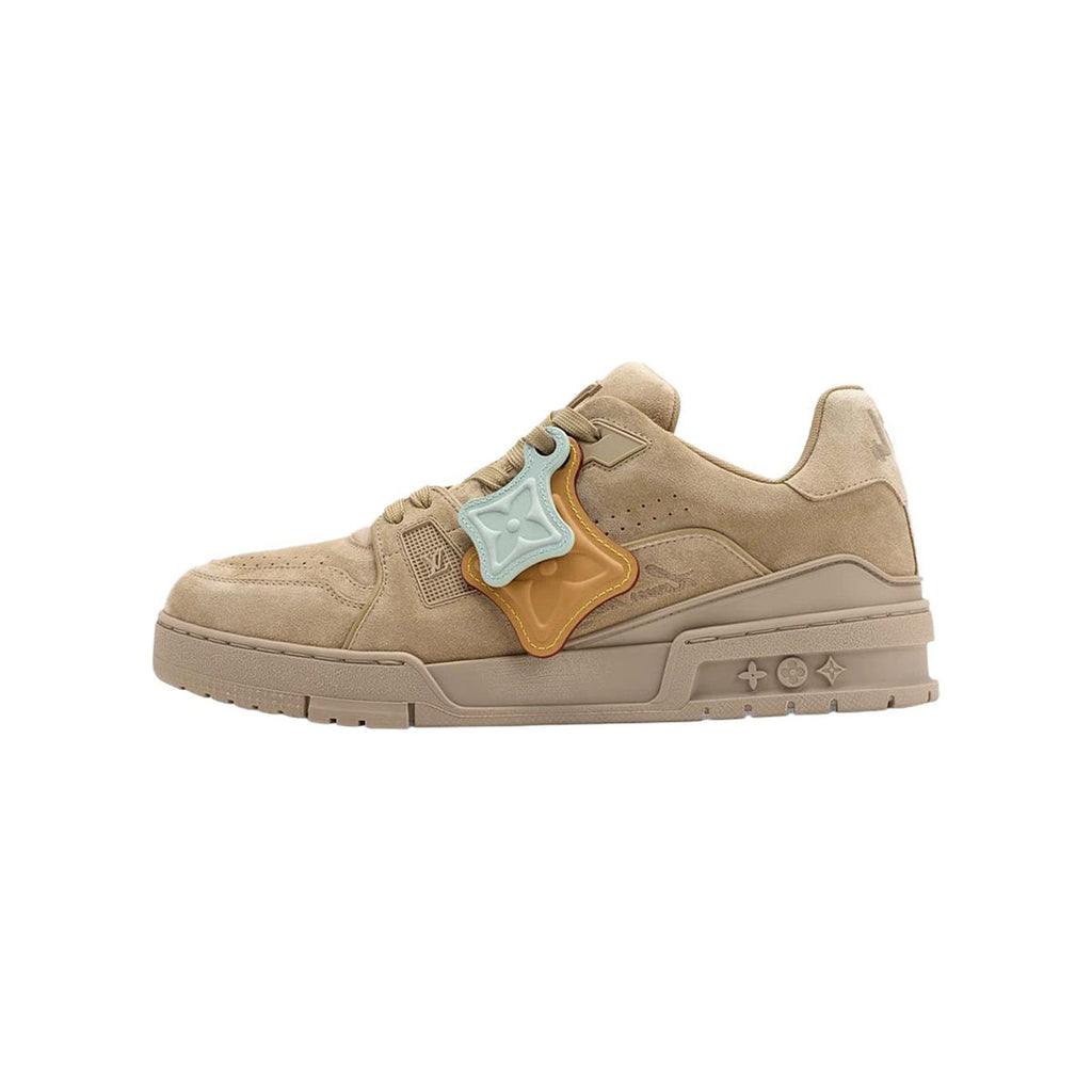 Louis Vuitton Trainer Distressed Suede Low-Top Sneakers in Brown – Unisex