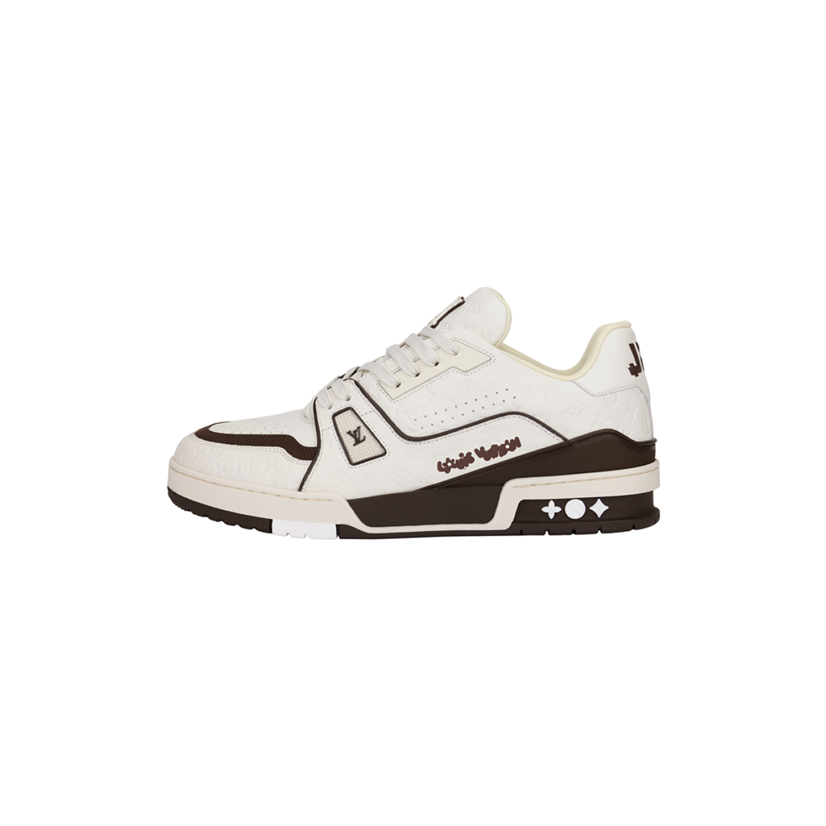 Louis Vuitton Trainer Low-Top Sneakers in Beige & Brown – Unisex