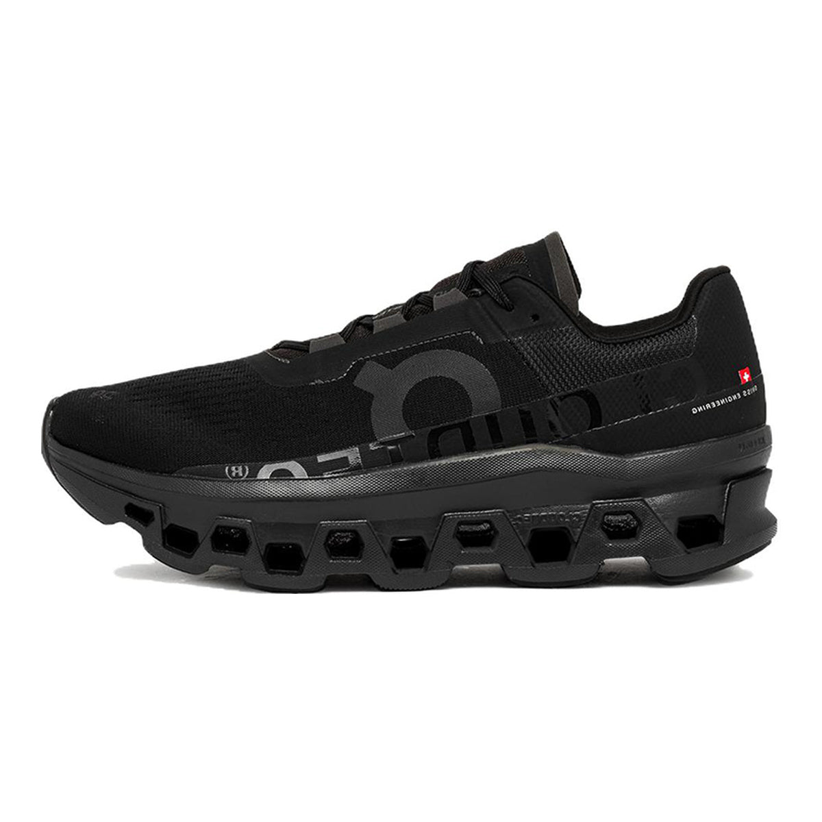 On Cloudmonster Running Shoes – Black | Eclipse