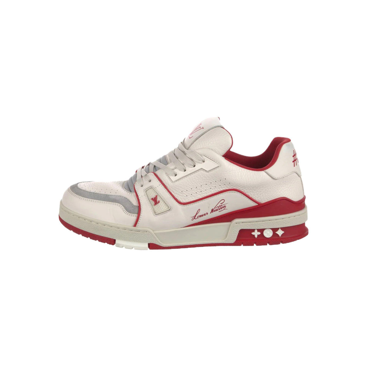 Louis Vuitton Trainer Low-Top Sneakers in White & Red – Unisex