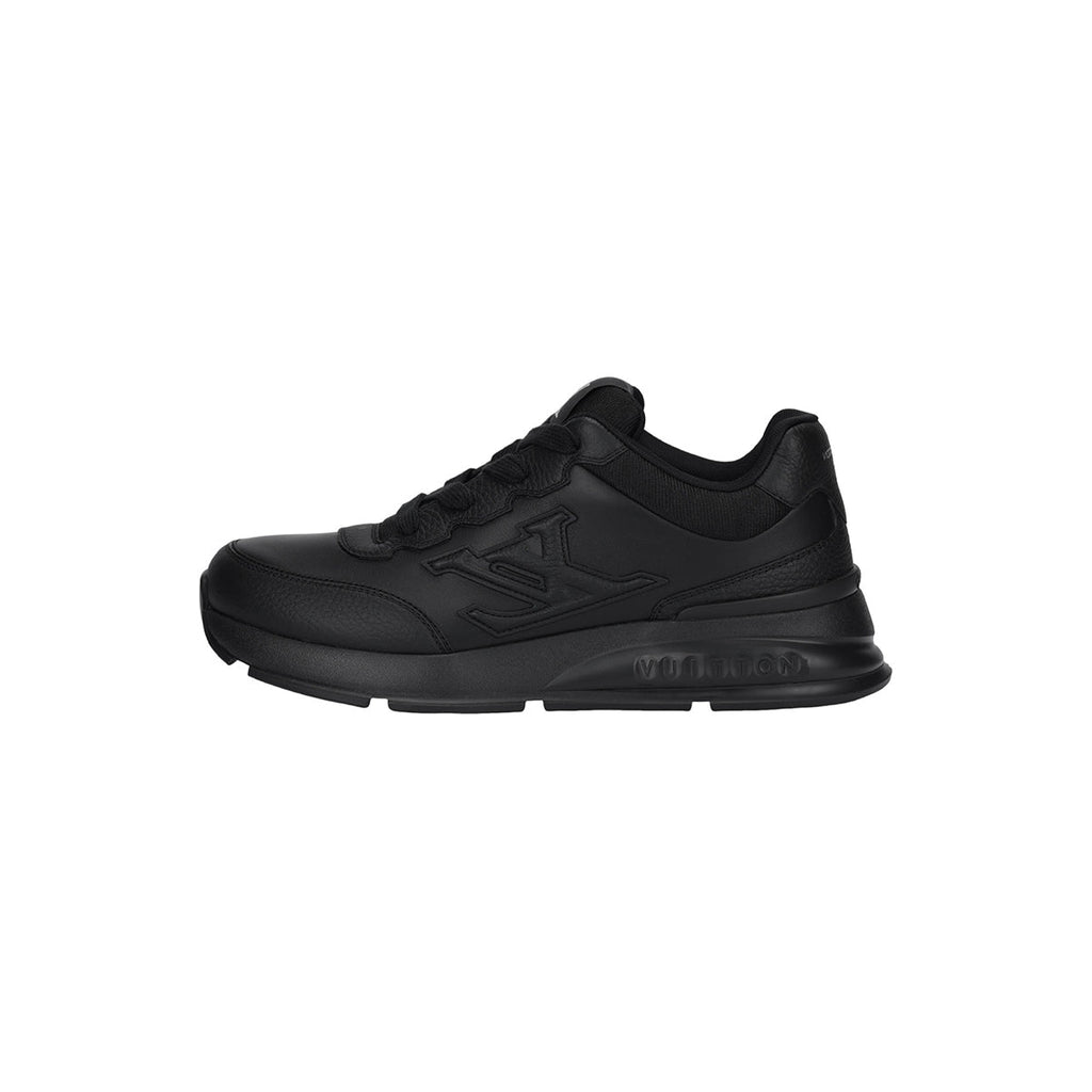 Louis Vuitton Classic Leather Lace-Up Low-Top Casual Sneakers in Black – Unisex