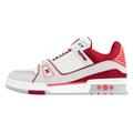Louis Vuitton Trainer Lace-Up Low-Top Sneakers in Red – Unisex