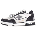 Louis Vuitton Trainer Calf Leather Lace-Up Low-Top Sneakers in Black & White – Unisex