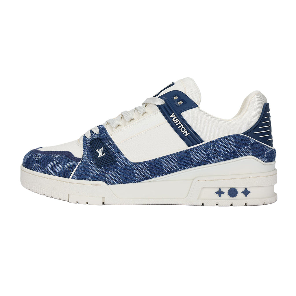Louis Vuitton LV Trainer Sneaker – Denim Blue Monogram / White