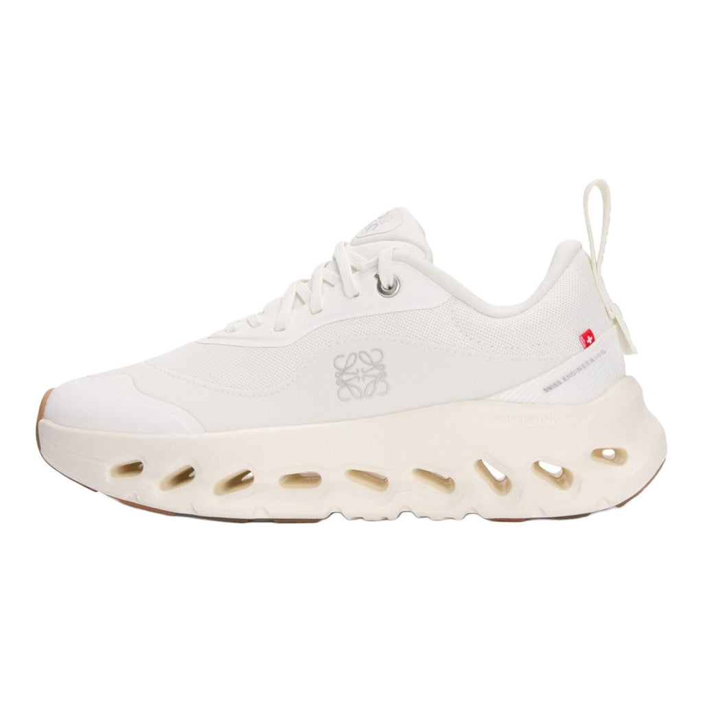On × LOEWE Cloudmonster Unisex Lifestyle Sneakers – White | Caramel