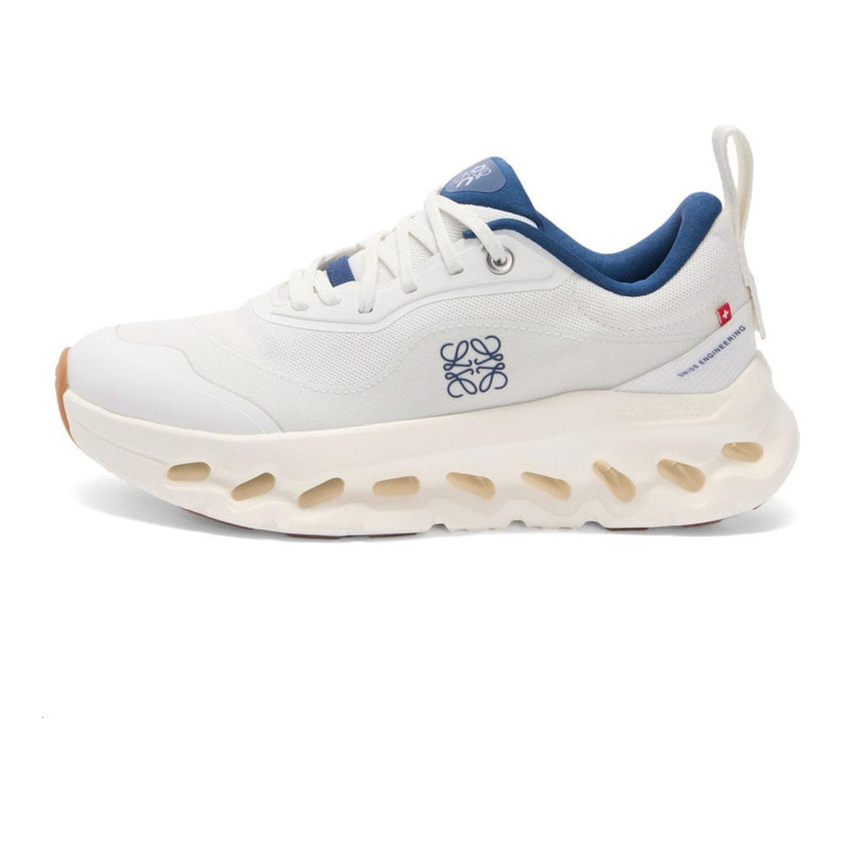 On × LOEWE Cloudmonster Unisex Lifestyle Sneakers – Ivory | Caramel