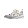 Louis Vuitton Skate Leather Lace-Up Low-Top Sneakers in Grey – Unisex