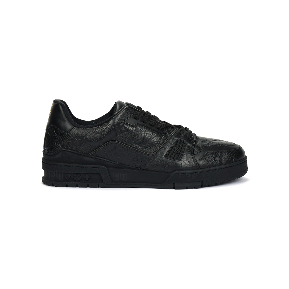 Louis Vuitton Trainer Grainy Calf Leather Lace-Up Low-Top Sneakers