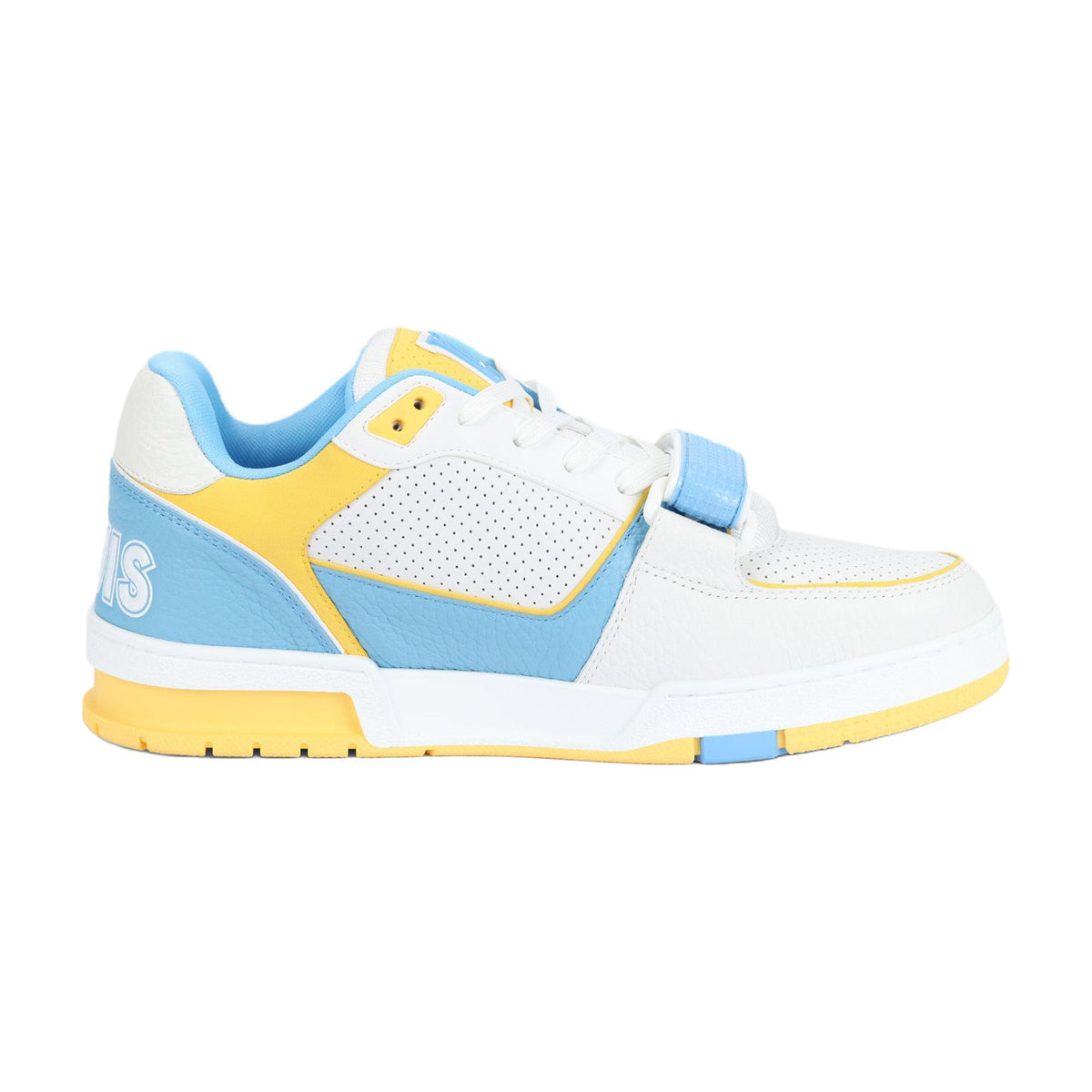 Louis Vuitton Trainer Perforated Embossed Calf Leather Low-Top Sneakers in Blue – Unisex