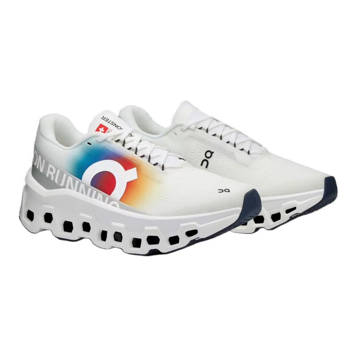 On Cloudmonster Unisex Marathon Running Shoes – White | Multicolor