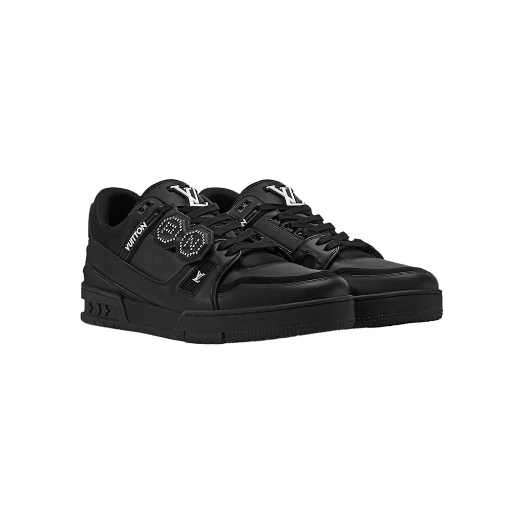 NIGO x Louis Vuitton Trainer FW25 Leather Low-Top Sneakers in Black – Unisex