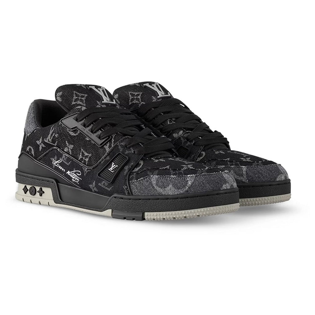 Louis Vuitton LV Trainer 2.0 Sneaker – Black Monogram Denim / Black / Off-White