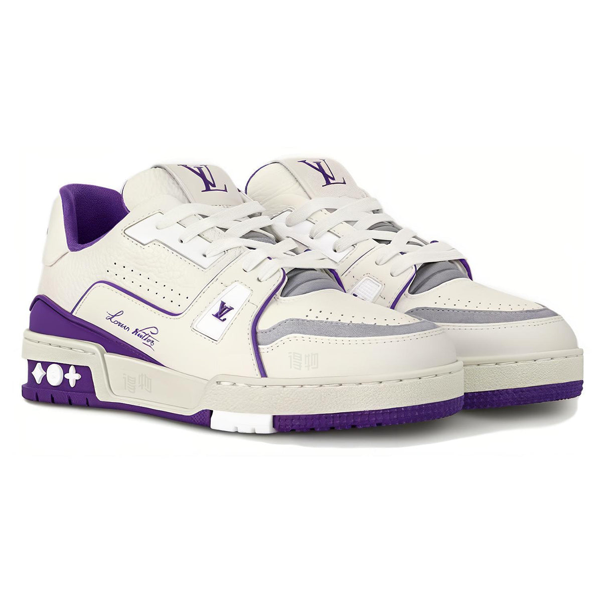 Louis Vuitton LV Trainer 1.0 Sneaker – White / Grey / Royal Purple