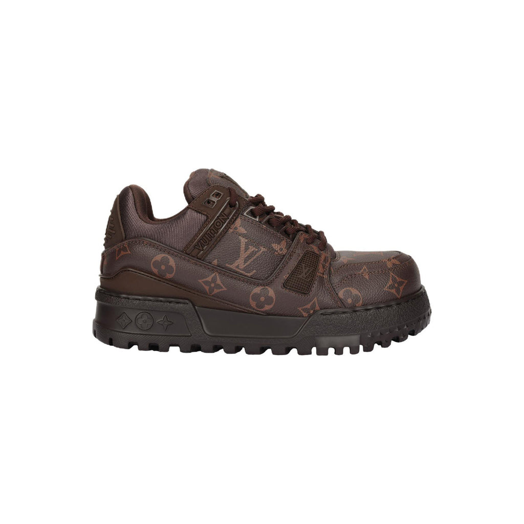 Louis Vuitton Trainer Maxi Calf Leather Drawstring Low-Top Sneakers in Brown – Unisex