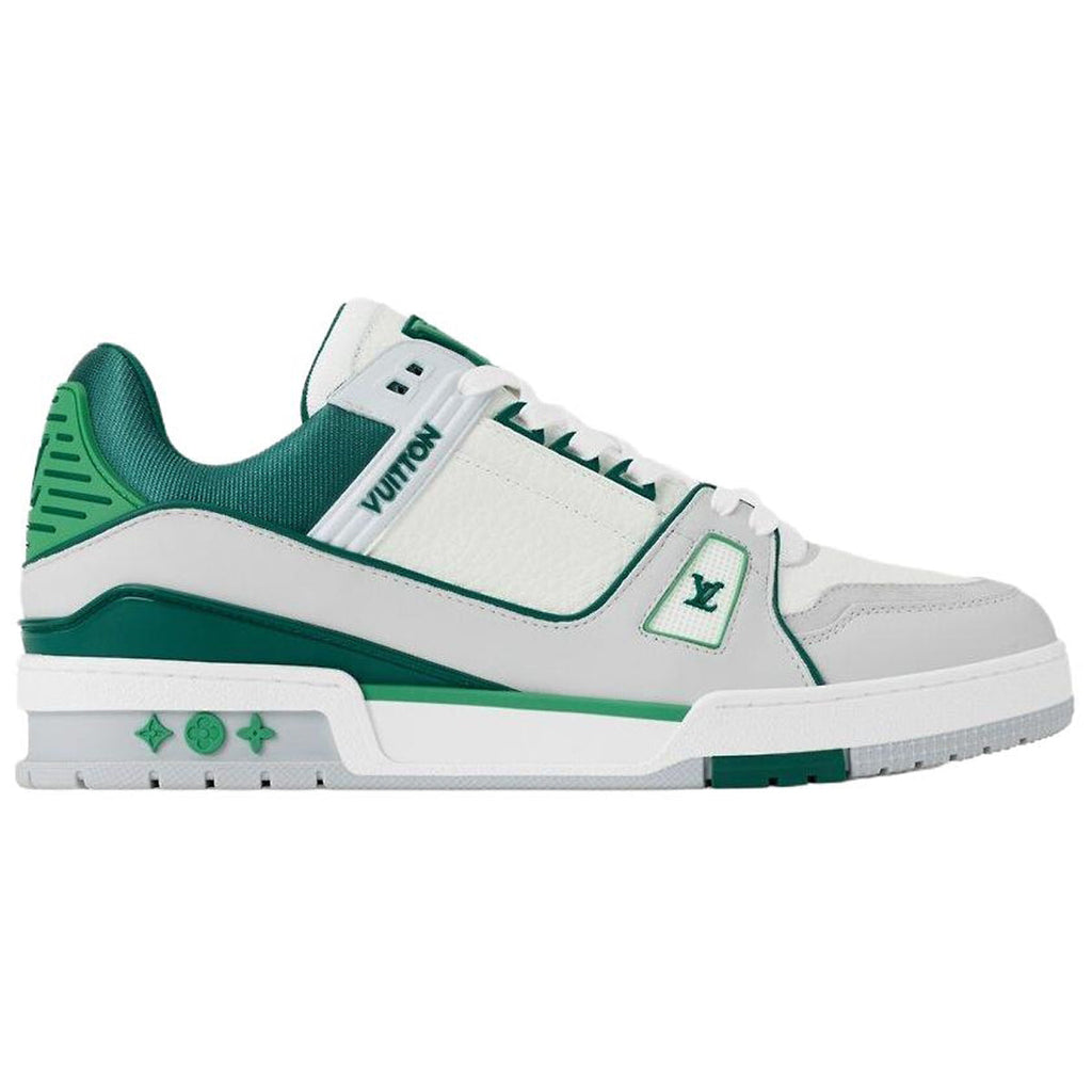 Louis Vuitton Trainer Lace-Up Flat-Sole Low-Top Sneakers in Green – Unisex